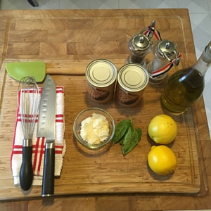 Shady Lane Cellars Chickpea Salad Setup